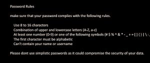 password security rules