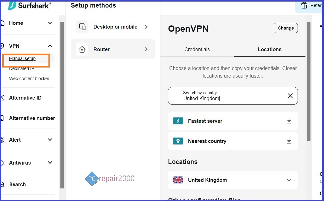 openvpn account setup